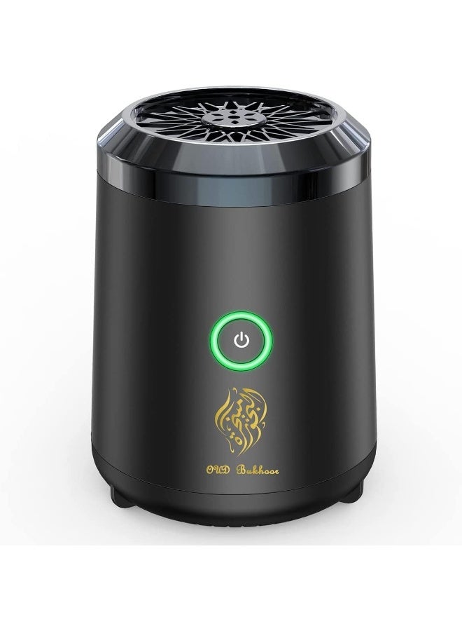ECVV Mini Electric Incense Bukhoor Burner Aroma Diffuser Usb Rechargeable for Home, Car, Desert Camping & Travel Great gift Black - Image 1