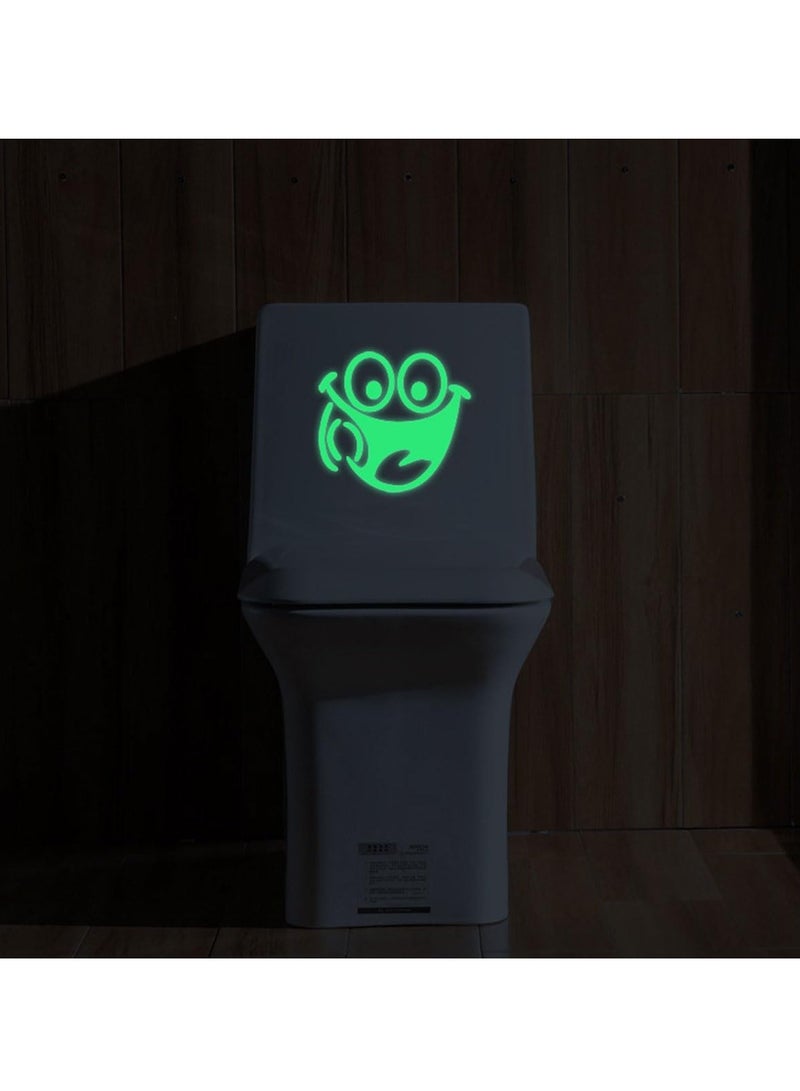 ECVV Halloween Glow in The Dark Toilet Sticker PVC Smile Face Wall Decal for Halloween Party Washroom Sticker Halloween Decal Wall Sticker for Halloween Party Supplies - Image 3