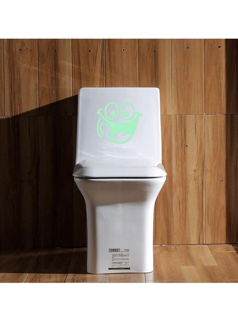 ECVV Halloween Glow in The Dark Toilet Sticker PVC Smile Face Wall Decal for Halloween Party Washroom Sticker Halloween Decal Wall Sticker for Halloween Party Supplies - Image 4
