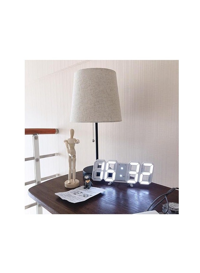 إي سي في في ECVV Digital Wall 3D LED Alarm Clock, Desk Clocks, Large Number for Bedroom, Living Room, Home and Office - 12/24 Hr Time/Date, Alarm, Temperature, Auto Light Brightness USB Cable Power  - Image 3