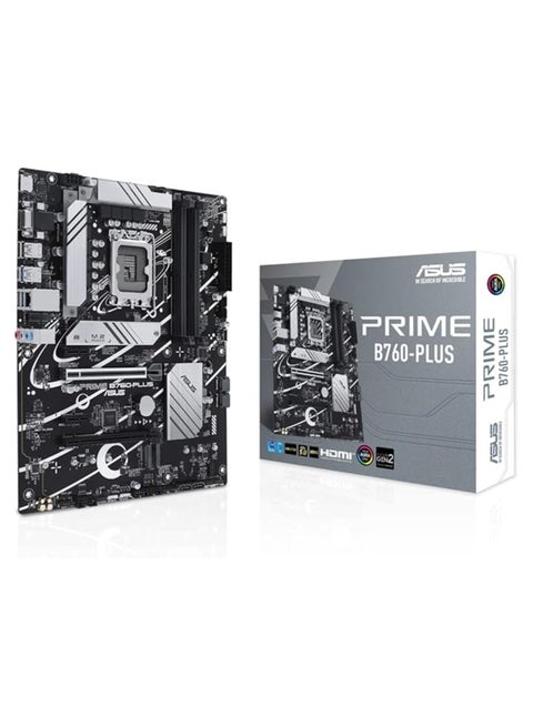Prime B760-PLUS, Intel® B760 LGA 1700 ATX Motherboard with PCIe 5.0, Three PCIe 4.0 M.2 Slots, DDR5, Realtek 2.5Gb Ethernet, DisplayPort, VGA, HDMI | Black