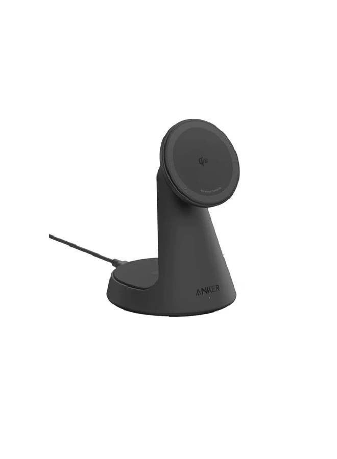 Anker MagGo Ultra Fast 2 in 1 Charging Dock High-Speed Wireless Charging 15W - A25M7H11 black  - Image 1
