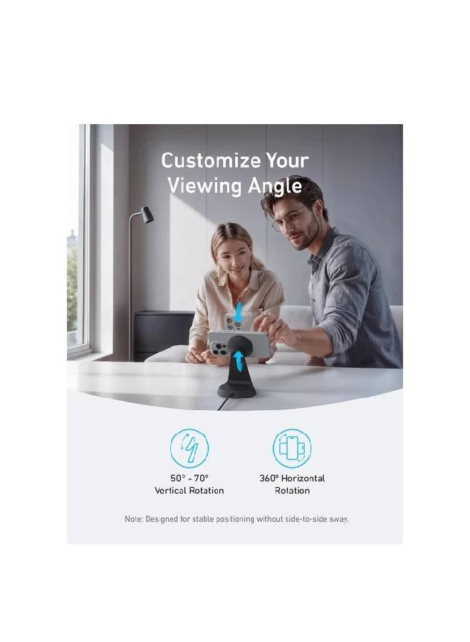 Anker MagGo Ultra Fast 2 in 1 Charging Dock High-Speed Wireless Charging 15W - A25M7H11 black  - Image 4