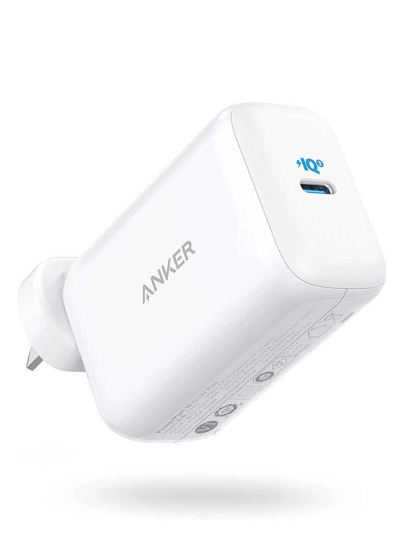 Anker Anker charger 65W USB C Chargerpiq 3.0 Pps super Fast Charger GAN, Powerport iii Pod white  - Image 1