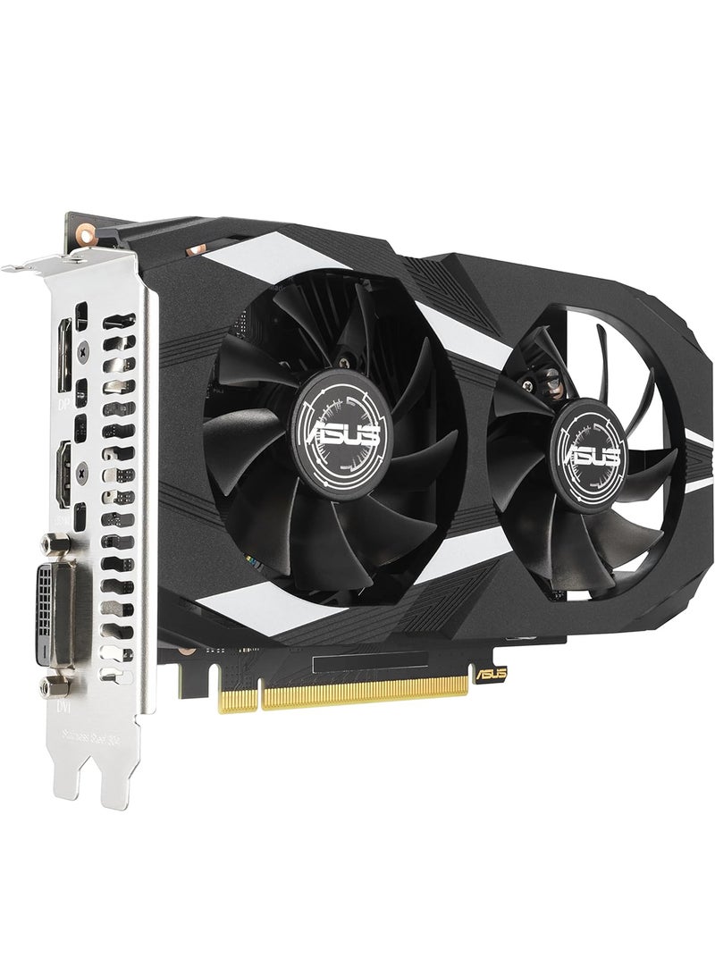 ASUS - Dual NVIDIA GeForce RTX 3050 6GB OC Edition Gaming Graphics Card - PCIe 4.0, 6GB GDDR6 Memory, HDMI 2.1, DisplayPort 1.4a, 2-Slot Design, Axial-tech Fan Design, 0dB Technology, Steel Bracket - Image 1