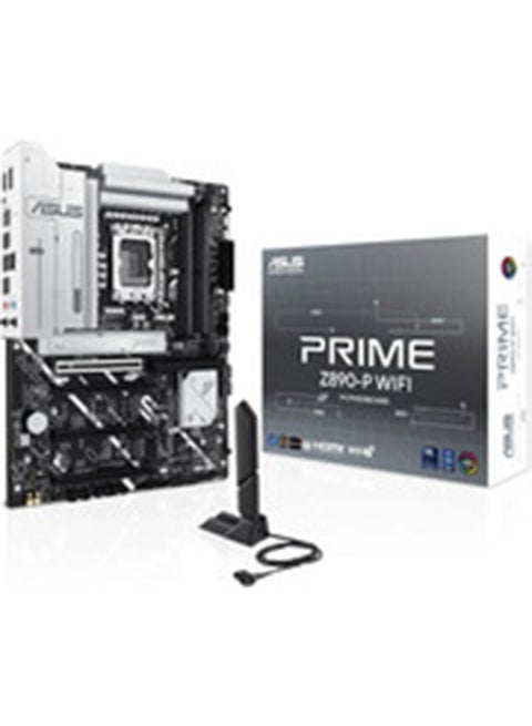 PRIME Z890-P WIFI Z890 LGA 1851 ATX motherboard, Intel® Core™ Ultra Series 2 Ready, Advanced AI PC-ready, 14+1+1+2 power stage, DDR5, PCIe® 5.0, Thunderbolt™ 4 USB Type-C®, 4x M.2, Wi-Fi 7, 2.5Gb