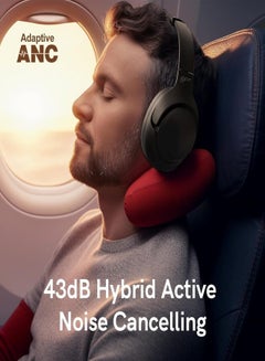 QCY H3 ANC Active Noise Cancelling Headphones, Bluetooth 5.4 Wireless Over-Ear Headphones, Hi-Res Audio, Deep Bass, Multipoint Connection, 60H Playtime, Custom EQ via App Black  - Image 5