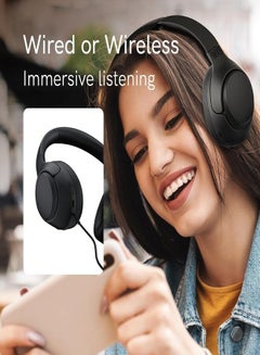 QCY H3 ANC Active Noise Cancelling Headphones, Bluetooth 5.4 Wireless Over-Ear Headphones, Hi-Res Audio, Deep Bass, Multipoint Connection, 60H Playtime, Custom EQ via App Black  - Image 4