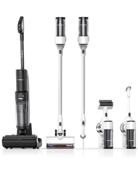 Tineco Floor ONE Switch S7 Wet Dry Vacuum Cleaner, Smart Floor Washer Multi-Function, Self-Cleaning, Extended Battery Lifespan 65Min Runtime, ZeroTangle Brush Dual-Edge Cleaning, Whole-House Cleaning 290 W Tineco FLOOR ONE SWITCH S7 Black