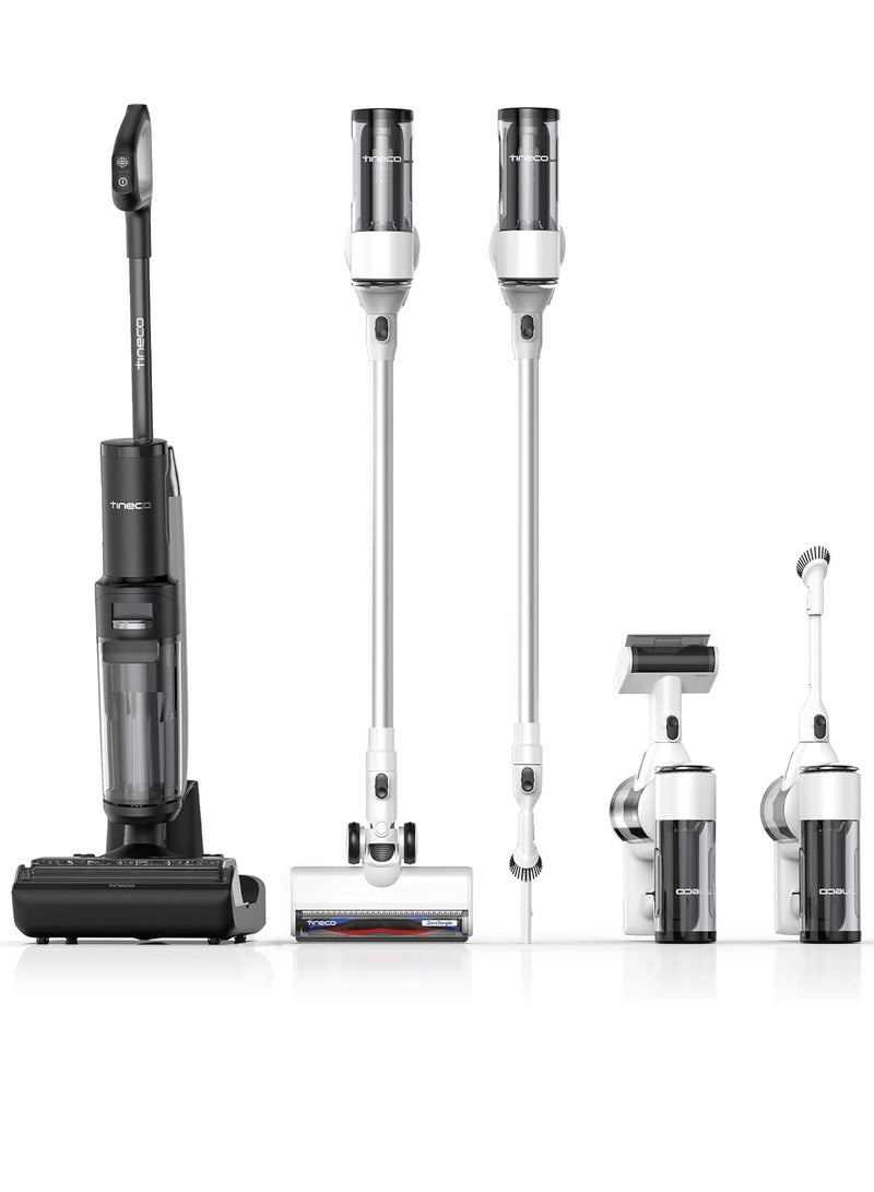 Tineco - Tineco Floor ONE Switch S7 Wet Dry Vacuum Cleaner, Smart Floor Washer Multi-Function, Self-Cleaning, Extended Battery Lifespan 65Min Runtime, ZeroTangle Brush Dual-Edge Cleaning, Whole-House Cleaning 290 W Tineco FLOOR ONE SWITCH S7 Black - Image 1
