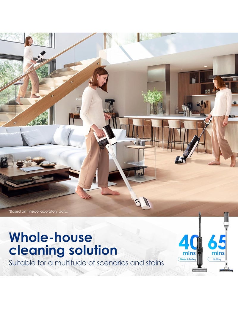 Tineco - Tineco Floor ONE Switch S7 Wet Dry Vacuum Cleaner, Smart Floor Washer Multi-Function, Self-Cleaning, Extended Battery Lifespan 65Min Runtime, ZeroTangle Brush Dual-Edge Cleaning, Whole-House Cleaning 290 W Tineco FLOOR ONE SWITCH S7 Black - Image 1