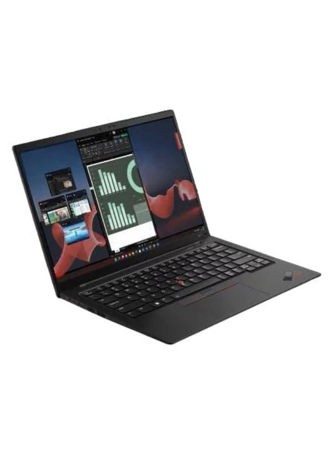 Lenovo ThinkPad X1 Carbon Gen 11 Laptop With 14-Inch Display, Core i7-1335U Processor/16GB RAM/1TB SSD/Intel Iris Xe Graphics/Windows 11 Pro + Thinksmart view +Bag +mouse+Typec 7 in 1 English Black  - Image 4