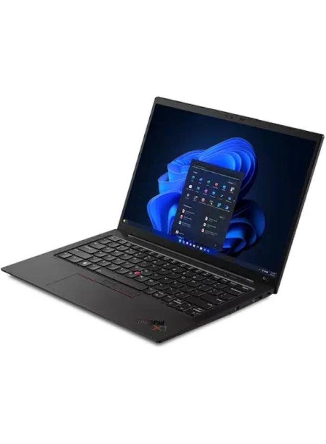 Lenovo ThinkPad X1 Carbon Gen 11 Laptop With 14-Inch Display, Core i7-1335U Processor/16GB RAM/1TB SSD/Intel Iris Xe Graphics/Windows 11 Pro + Thinksmart view +Bag +mouse+Typec 7 in 1 English Black  - Image 3