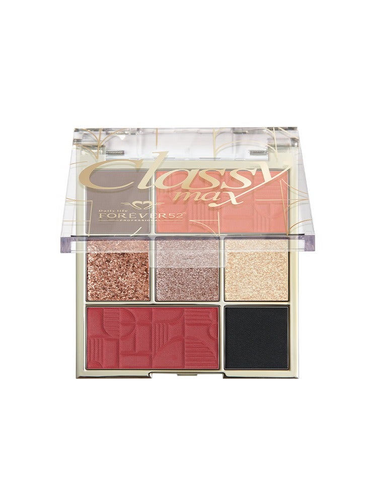 فور إيفر52 Classy Max 2 Color Blush + 5 Color Eyeshadow Palette Multicolor  - Image 1