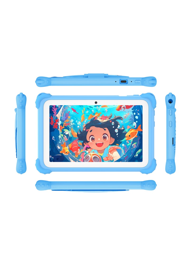 ATOUCH Q42 7-inch Kids Tablet – 5G Wi-Fi 8GB RAM 256GB ROM Incell Touch Screen Early Learning Education Tab with Built-in Stand & LCD Writing Pad - Blue  - Image 4