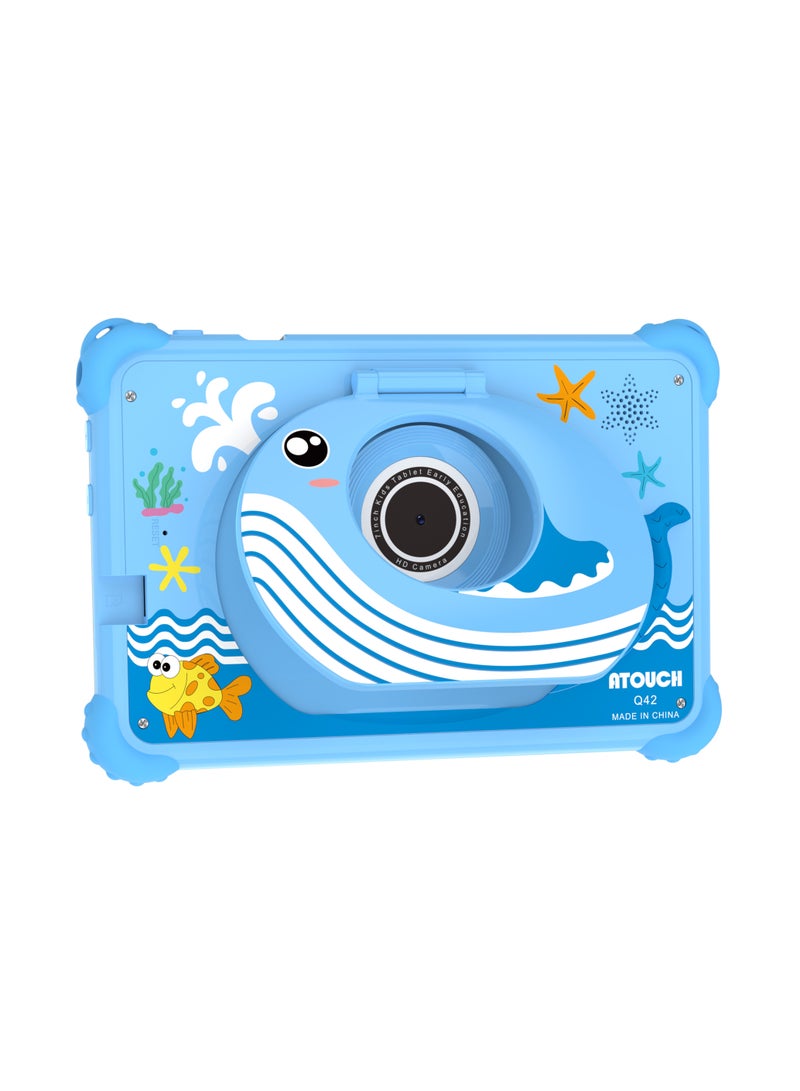ATOUCH Q42 7-inch Kids Tablet – 5G Wi-Fi 8GB RAM 256GB ROM Incell Touch Screen Early Learning Education Tab with Built-in Stand & LCD Writing Pad - Blue  - Image 2