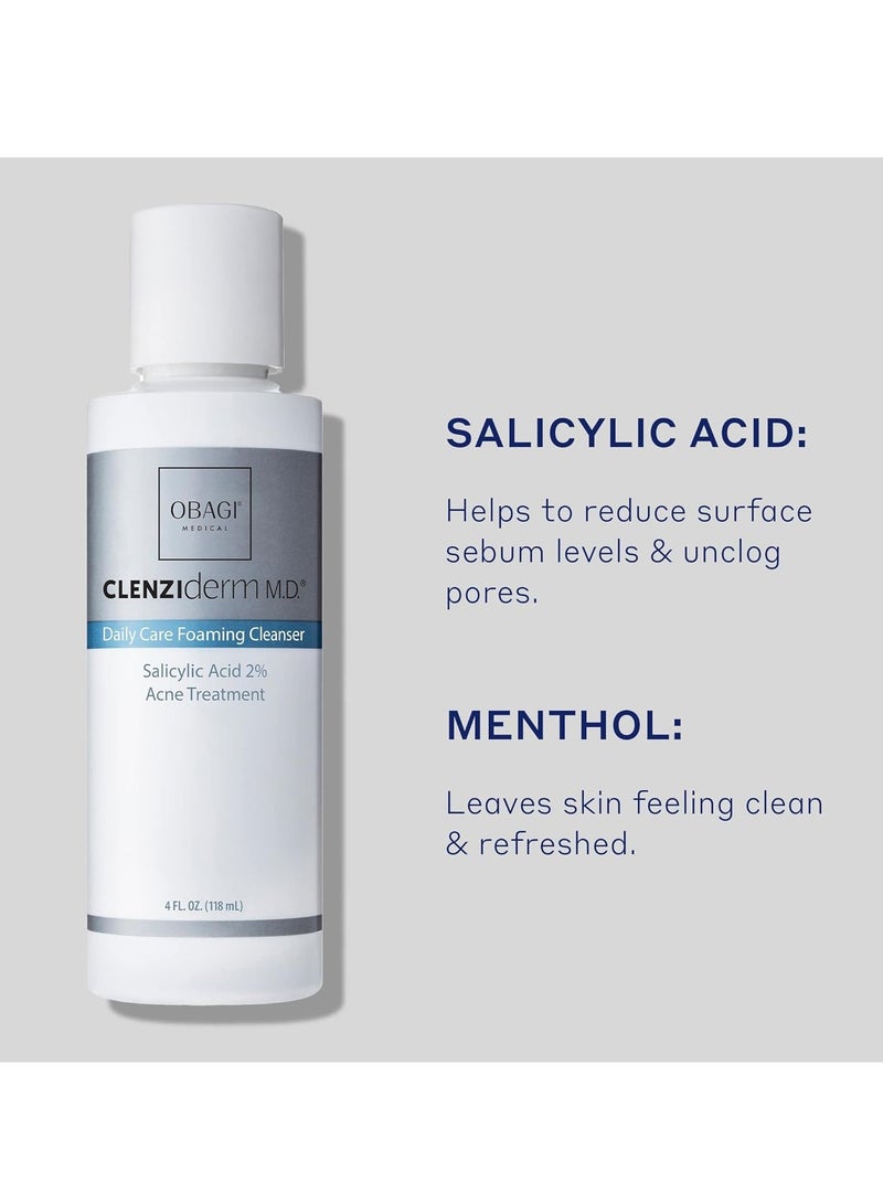 أوباجي منظف حب الشباب الرغوي للعناية اليومية من CLENZIderm M.D. – علاج حب الشباب مع 2% حمض الساليسيليك (BHA) - Image 4