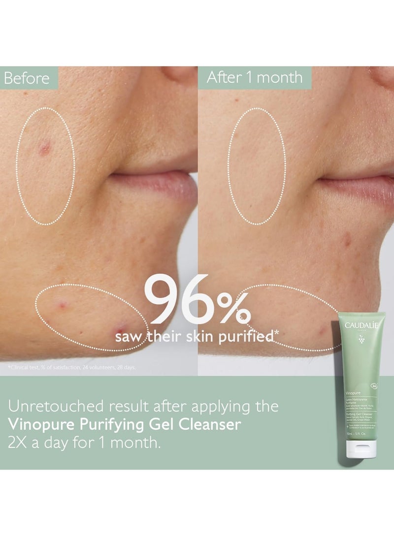 CAUDALIE Vinopure Pore Purifying Gel Cleanser with Natural Salicylic Acid 5 Fl OzFluid Ounce  - Image 4