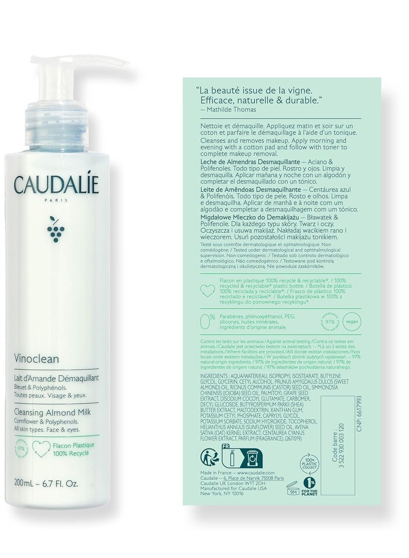 CAUDALIE Caudalie Vinoclean Gentle Cleansing Almond Milk 6.7 fl ozFluid Ounce  - Image 2