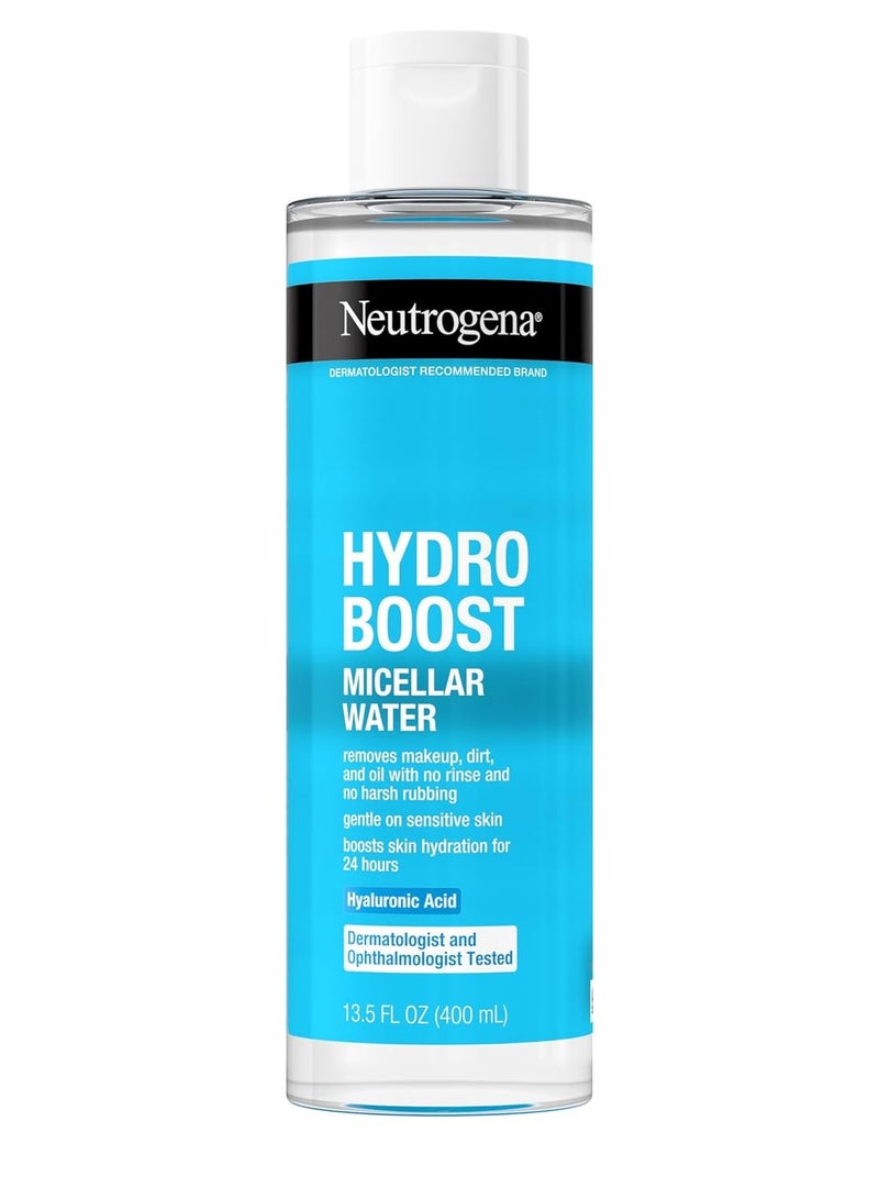 Neutrogena Neutrogena Hydro Boost Micellar Water with Hydrating Hyaluronic Acid, Micellar Cleansing Water for Sensitive Skin Removes Makeup, Dirt & Oil, Non-Comedogenic & Alcohol-Free 13.5 fl. ozFluid Ounce  - Image 1