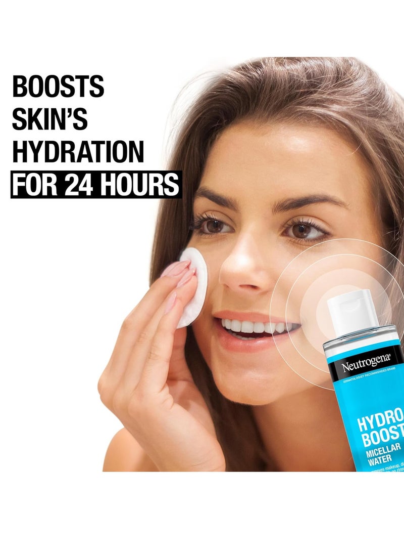 Neutrogena Neutrogena Hydro Boost Micellar Water with Hydrating Hyaluronic Acid, Micellar Cleansing Water for Sensitive Skin Removes Makeup, Dirt & Oil, Non-Comedogenic & Alcohol-Free 13.5 fl. ozFluid Ounce  - Image 4