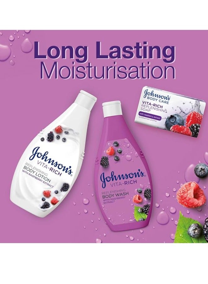 جونسون عبوة من 2 غسول جسم جونسون فيتا ريتش مع مستخلص التوت العليق الغني بالترطيب - Image 5
