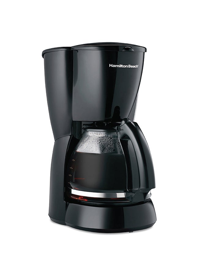 Hamilton Beach 12 Cup Drip Coffee Maker, Glass Carafe, Cone-Shaped Reusable Filter, Non-Stick Warmer Plate, Dishwasher Safe, Large Water Window, 2 Years Warranty 1.6 L 900 W 49316-ME Black - Image 1