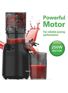 Hamilton Beach Cold Press Slow Juicer, 130mm Wide Feeding Chute for large fruits/vegetables, 45 RPM, Durable Auger with 250W motor, Auto-Residue Separation, Reverse Function, 2 Year Warranty 1 L 250 W SJ9000-ME Black  - Image 2