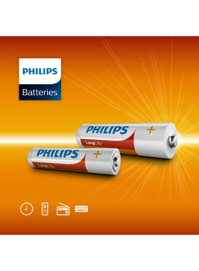 فيليبس Philips Long Life Zinc AA Battery - 2 Pack Multicolour  - Image 3