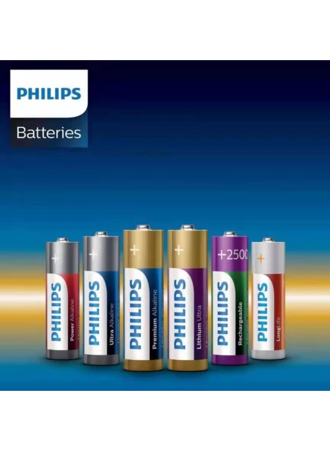 فيليبس Philips Long Life Zinc AA Battery - 2 Pack Multicolour  - Image 4