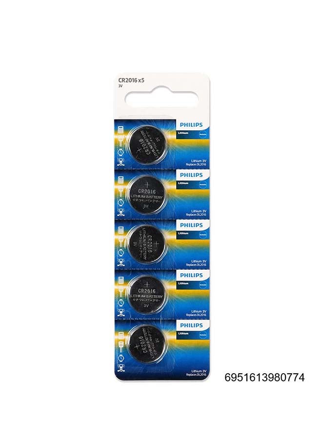 Philips Philips Lithium CR2016 Battery (5 pack) Multicolour 