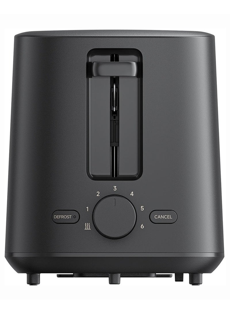 شاومي Smart Toaster,2-Slice, 6 Preset Modes, LED Display, Reheat/Defrost Function, Compact Design for Kitchen Countertop-Black 930 W XMTSJ01FD Black  - Image 1