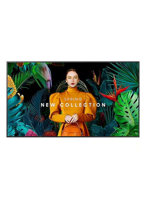 65" High Brightness UHD Signage (QHC Series) – 4K VA Panel, 700 nits Brightness, 178° Wide Viewing Angle, 8ms Response Time, 72% NTSC Color Gamut, HDMI 2.0, DisplayPort 1.2, 2x USB, Wi-Fi & Bluetooth Connectivity, Tizen 7.0 Operating System, 16GB Storage, 24/7 Operation, VESA 400x300 Mounting, Non-Glossy Finish | LH65QHCEBGCXUE Black