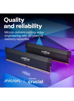 crucial Pro DDR5-6000 16GB UDIMM OC Gaming Memory - DDR5, 6000MT/s, CAS 36-38-38-80, XMP 3.0 & AMD EXPO Profiles, 1.35V, 16Gb Die, Unbuffered, Single Module, High-Speed Overclocking for Multi-Core CPUs | CP16G60C36U5B 16 GB  - Image 4