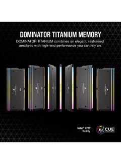CORSAIR DOMINATOR TITANIUM RGB 64GB (2x32GB) DDR5 Memory Kit, 6600MT/s, CL32, XMP 3.0, Aluminum Heat Spreader, RGB Lighting, Intel 700/800 Series Compatible, UDIMM, 288-Pin, 1.4V Tested Voltage, 4800MHz SPD Speed, 40-40-40-77 SPD Latency, CMP64GX5M2X6600C32 64 GB  - Image 2