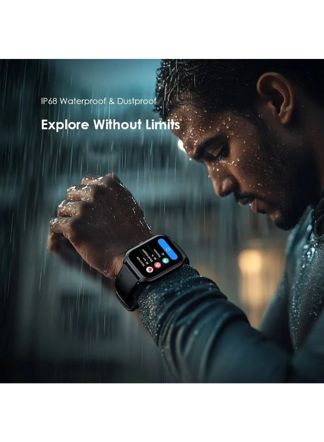 Oraimo Watch 5 Lite 2.01" HD IP68 OSW-804 With Black Silicone Strap Black - Image 5