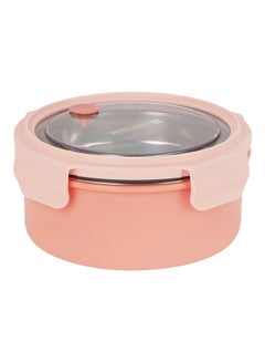 Royalford 1000ml Lunch Box - RF12593, Round tiffin with stainless steel inner, plastic body, lid, and 4 side locks. Food-grade, BPA-free, airtight, leak-proof. Compact and portable. Assorted 300grams  - Image 3
