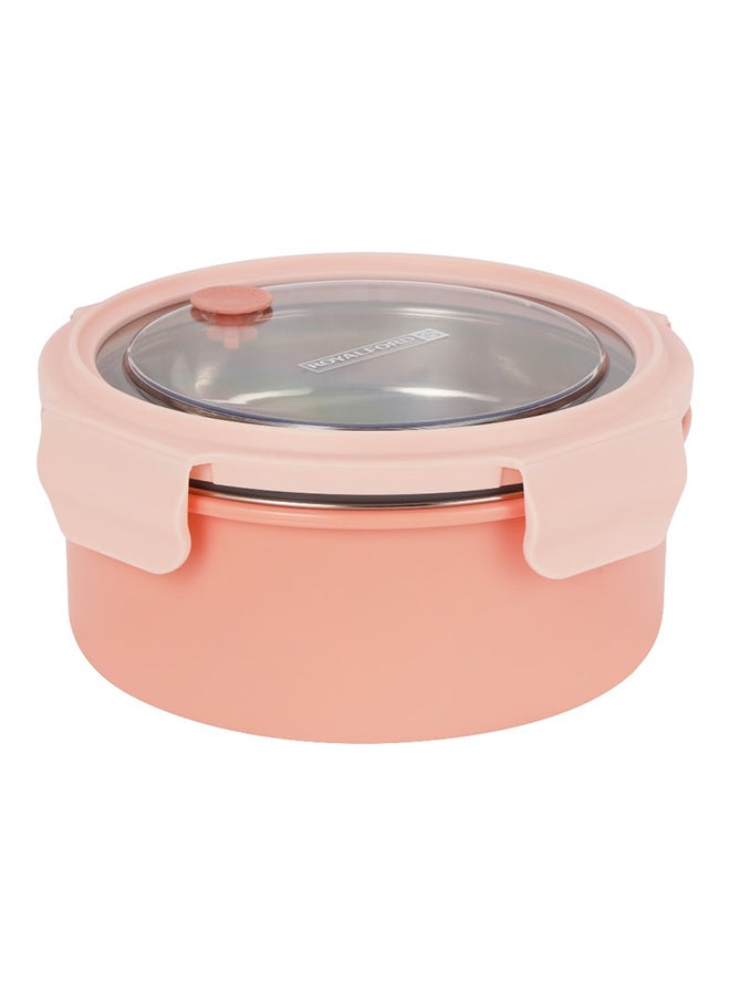 Royalford 1000Ml Lunch Box - Rf12593, Round Tiffin With Stainless Steel Inner, Plastic Body, Lid, And 4 Side Locks. Food-Grade, Bpa-Free, Airtight, Leak-Proof, Compact And Portable Assorted 300grams  - Image 3
