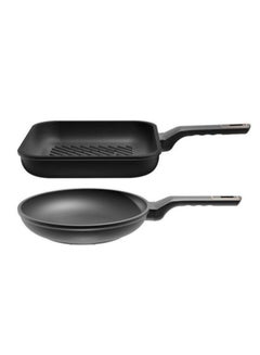 Set Of 2 Granite Frying Pans 22 - 28 cm-Black Black 22 - 28cm - pnsku/N70156653V/45/_/1740392963/de34e856-4e59-492c-9568-2a954e6399ba