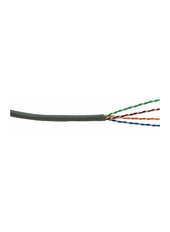 D-Link Cat6A 10G U/UTP 23AWG Cable Roll - 305 Meter, Solid Bare Copper Conductor, HD-PE Insulation, FR PVC Corrugated Jacket, 4 Pairs, 69% Nominal Velocity of Propagation, 100+15Ω Impedance, <9.38Ω/100m Conductor Resistance, <45ns Delay Skew, 330pF/100m Capacitance Unbalance, Central Cross Separator | NCB-6AUGRYR-305 Grey  - Image 1
