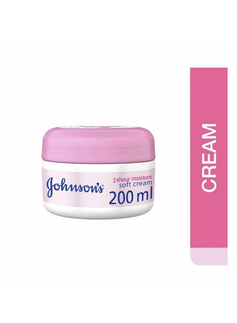 Johnson's Pack Of 3 Johnson And  Johnson soft Moisturing Body Cream 200ml  - Image 2
