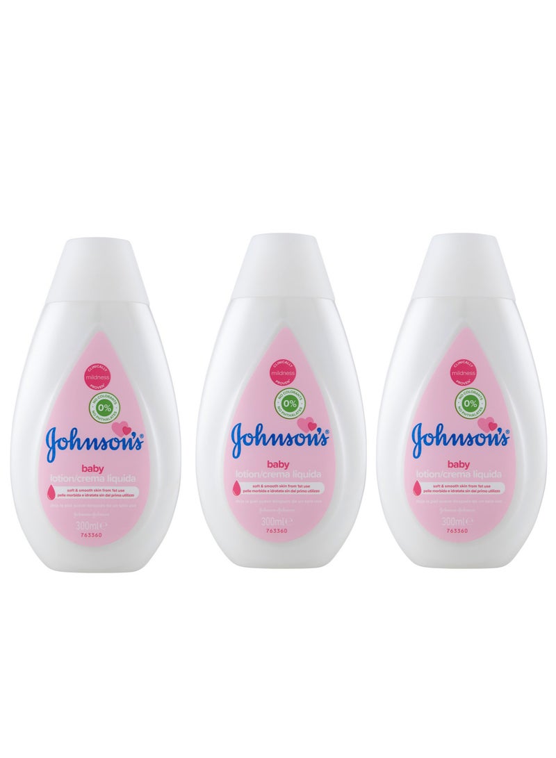 جونسون عبوة من 3 لوشن جونسون للأطفال 300 مل - Image 1