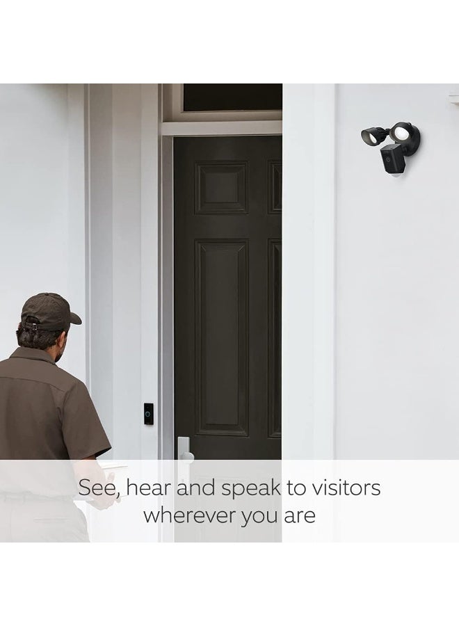 Ring Floodlight Cam Wired Plus, Black - 1080P HD Video, Motion-Activated LED Floodlights, Built-In Siren, Hardwired Installation - Image 2