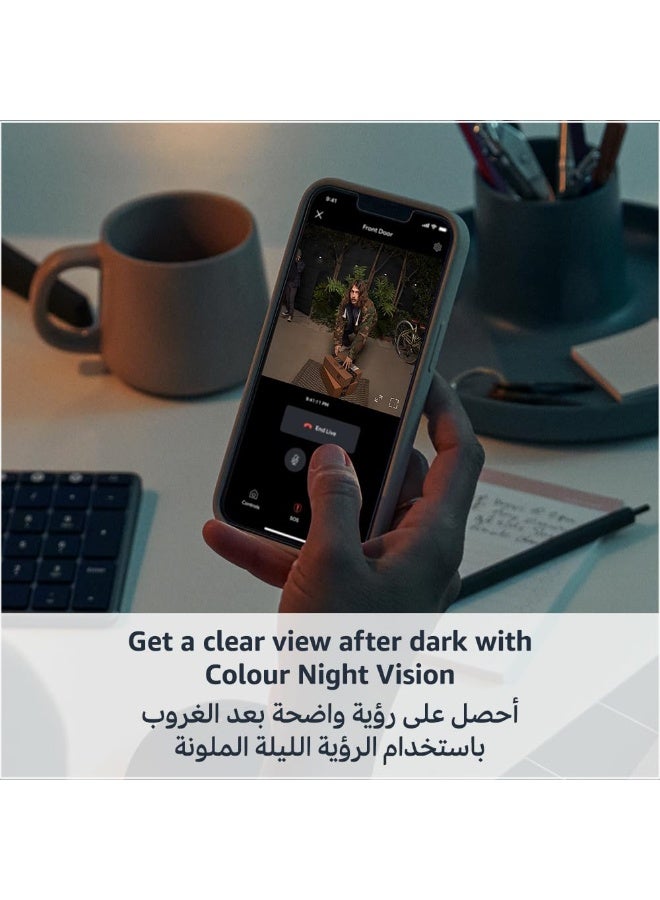Ring Battery Video Doorbell Pro Wireless Video Doorbell Security Camera With Head-To-Toe View  3D Motion Detection  Colour Night Vision Wifi  - Image 5