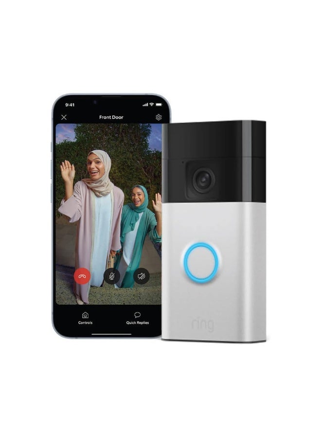 رينج - Battery Video Doorbell  Diy Wireless Video Doorbell Camera I Head-To-Toe View  Hd Video - Image 1