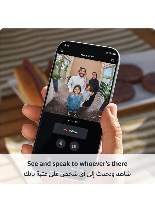 رينج - Battery Video Doorbell  Diy Wireless Video Doorbell Camera I Head-To-Toe View  Hd Video - Image 1