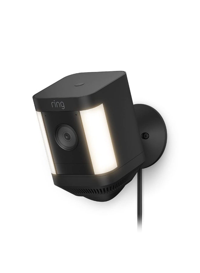 Ring - Spotlight Cam Plus Plug-In  Outdoor Security Camera 1080P Hd Video  Two-Way Talk  Night Vision  Led Spotlights  Siren  Alternative To Cctv System - Image 1