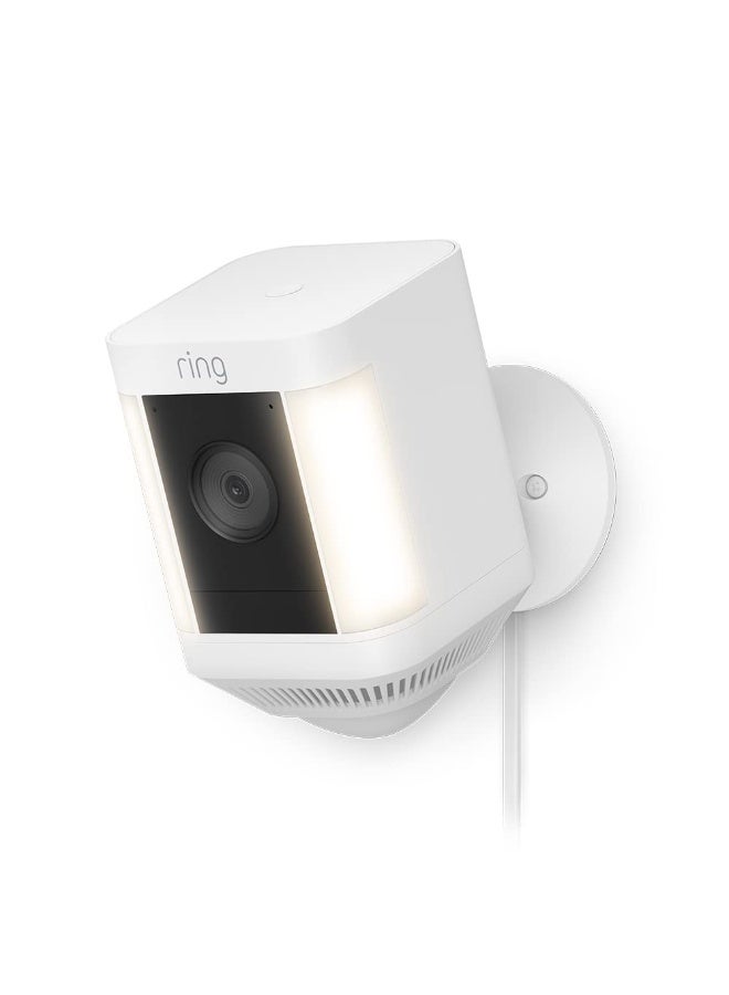 Ring - Spotlight Cam Plus Plug-In  Outdoor Security Camera 1080P Hd Video  Two-Way Talk  Night Vision  Led Spotlights  Siren  Alternative To Cctv System - Image 1