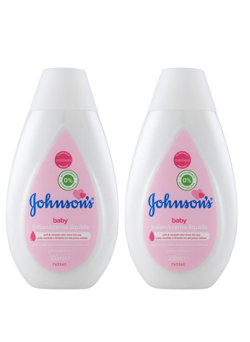 جونسون عبوة من 2 لوشن جونسون للأطفال 300 مل - Image 1