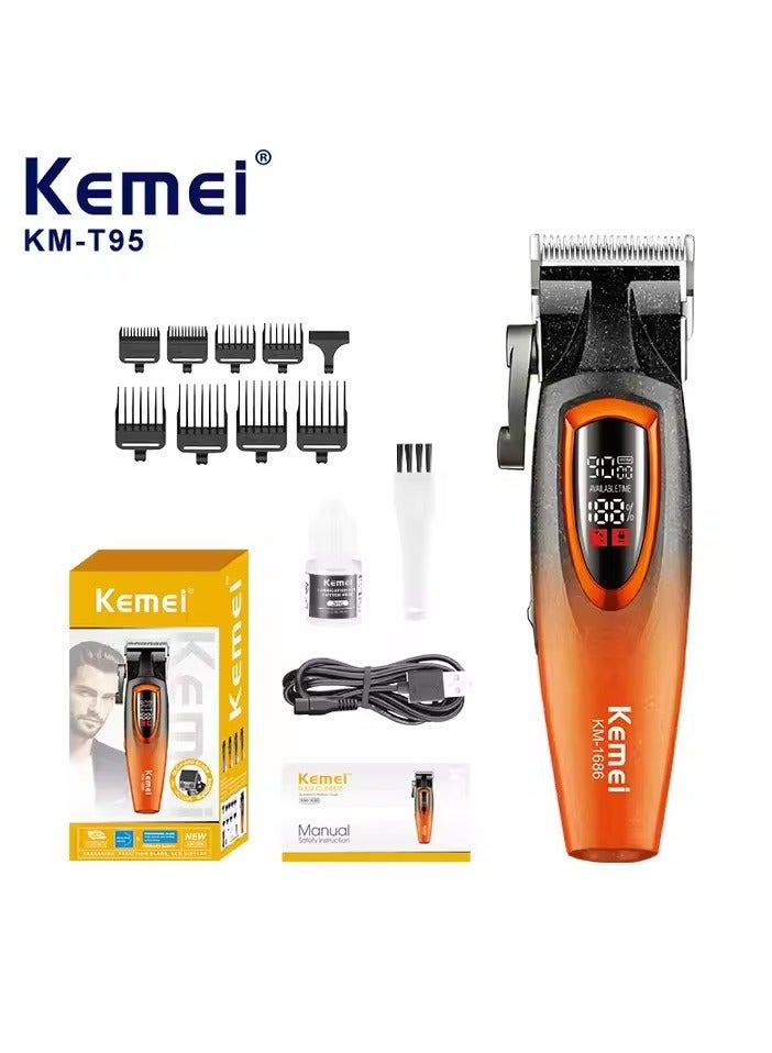 كيمي km-1686 9000RPM ماكينة حلاقة شعر احترافية قابلة لإعادة الشحن - Image 1